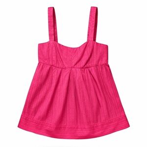 NWT Marc by Marc Jacobs Hot Pink Striped Empire Waist Babydoll Tank Size 2